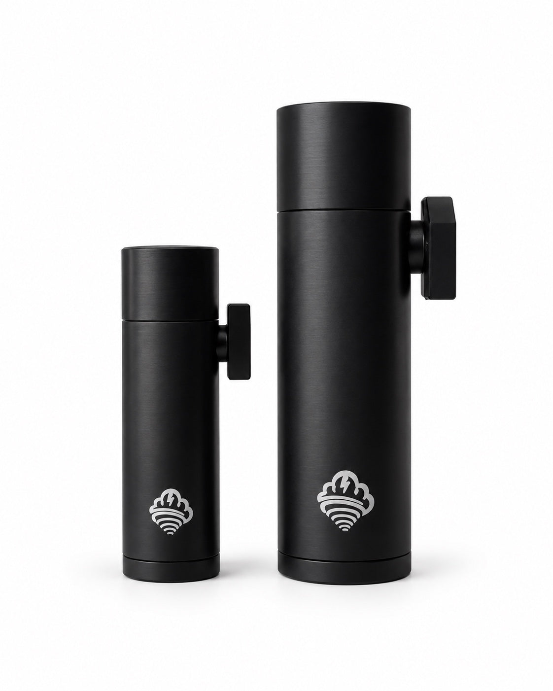 Tornado's black product range, two sizes