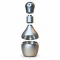 Tornado's product detail, exploded view in silver finish