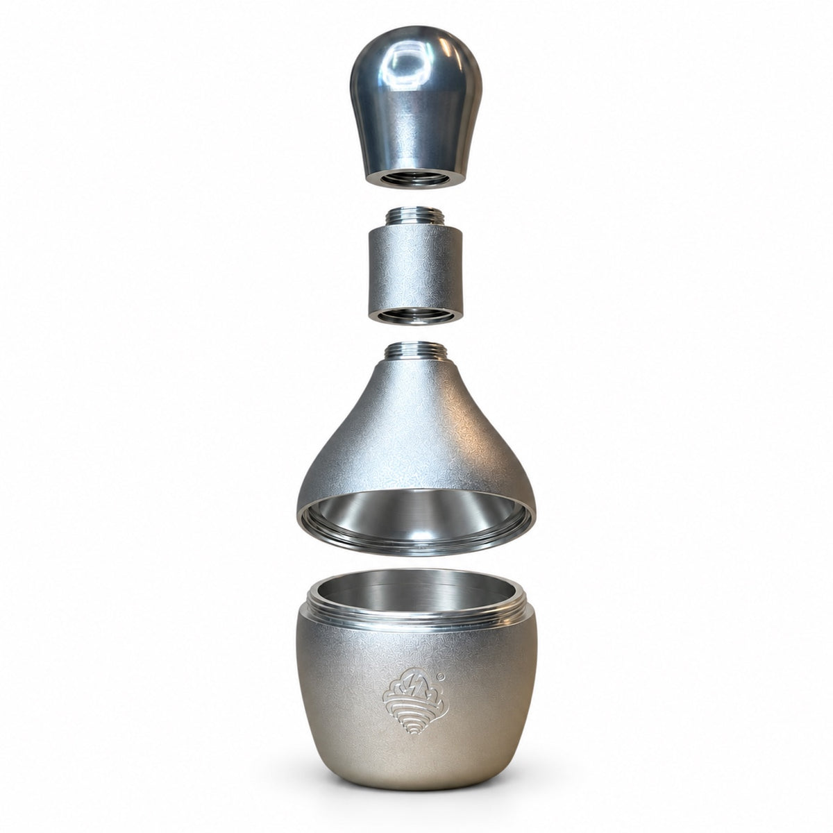 Tornado's product detail, exploded view in silver finish